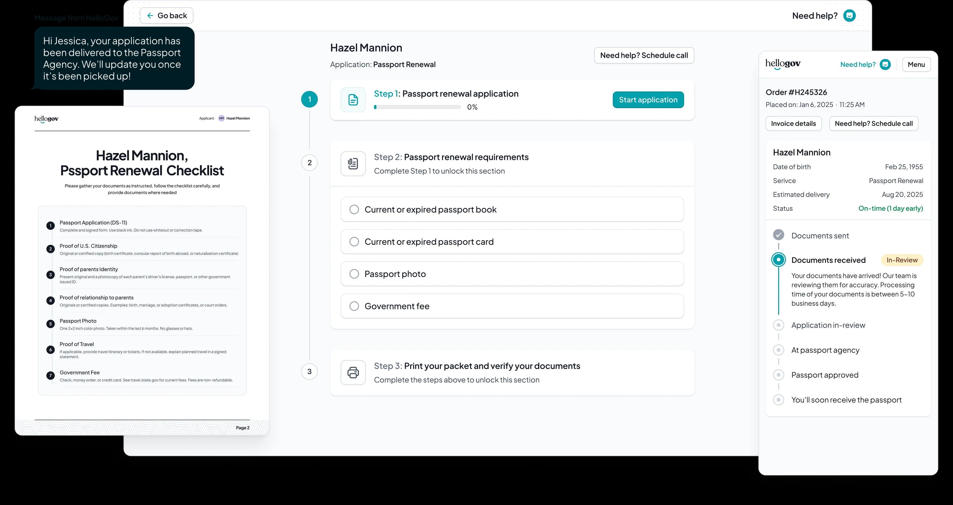 HelloGov's platform built for passport services