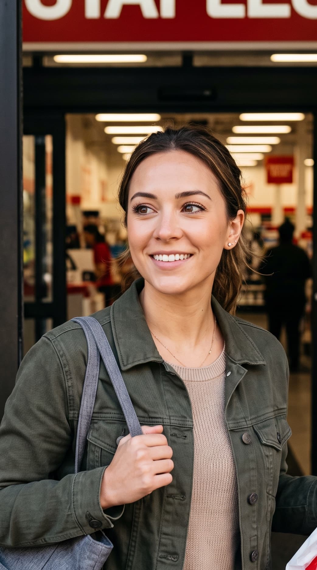 A shopper at a retail partner location