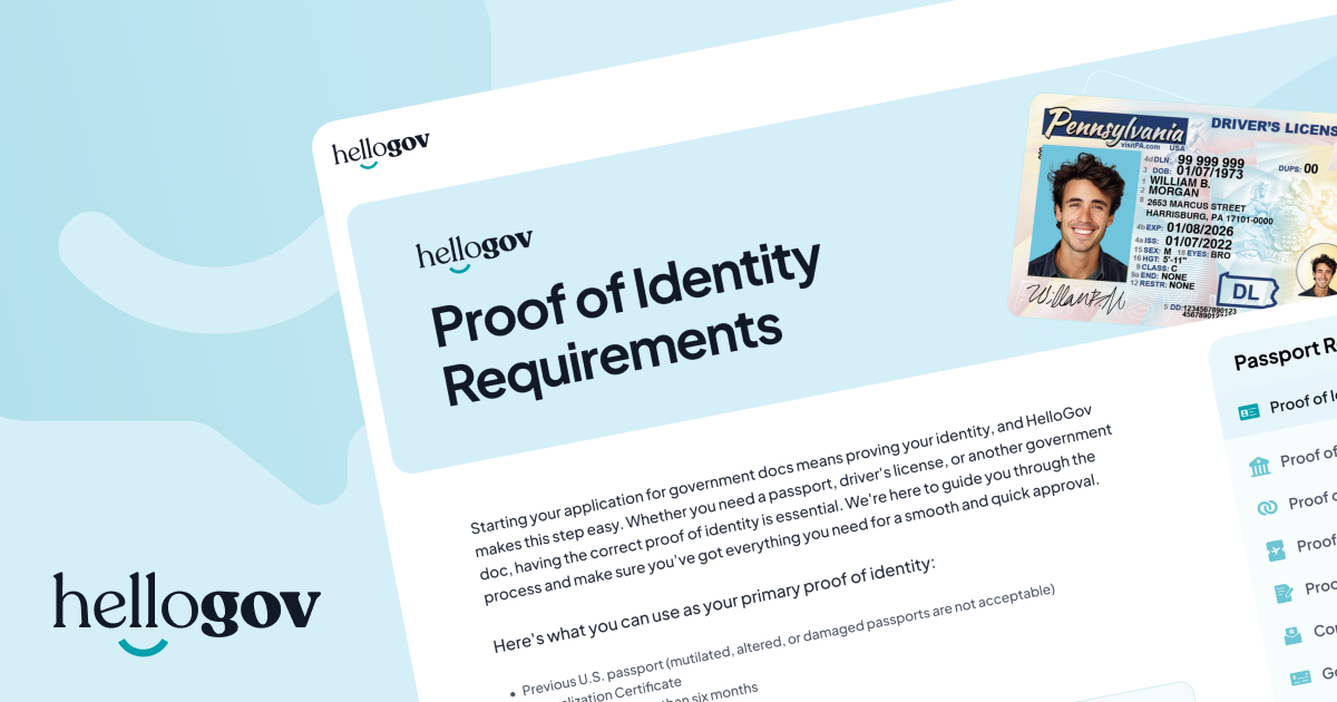 what is considered proof of identity for passport